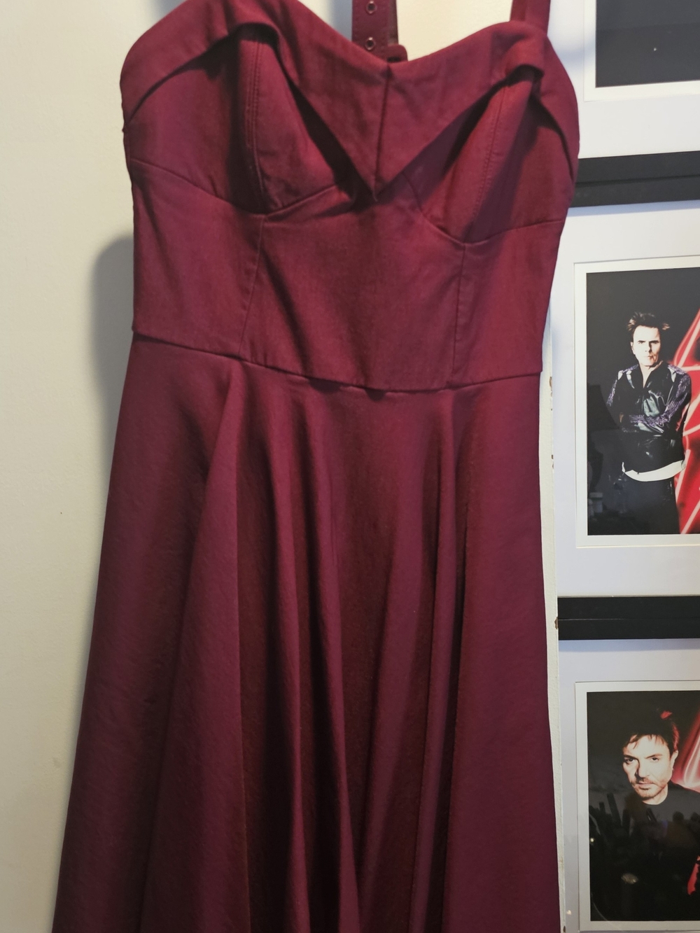 VIXEN Burgundy Full Circle Skater Dress - Picture 2 of 4